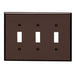Leviton 3-Gang Toggle Device Switch Wall Plate Midway Size Thermoset Device Mount Brown (80511)