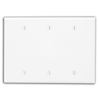 Leviton 3-Gang Midsize Blank Box Mount Wall Plate Ivory (80533-I)