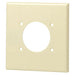 Leviton 2-Gang Flush Mount 2.15 Inch Diameter Device Receptacle Wall Plate Standard Size Thermoset Device Mount Ivory (80526-I)