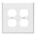 Leviton 2-Gang Duplex Device Receptacle Wall Plate Midway Size Thermoset Device Mount White (80516-W)