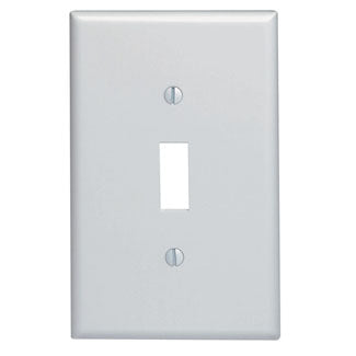 Leviton 1-Gang Toggle Device Switch Wall Plate Midway Size Thermoset Device Mount Brown (80501)