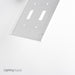 Leviton 2-Gang Toggle Device Switch Wall Plate Midway Size Thermoset Device Mount White (80509-W)