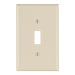 Leviton 1-Gang Toggle Device Switch Wall Plate Midway Size Thermoset Device Mount Light Almond (80501-T)