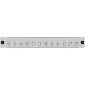 Leviton LGX 12-Pack Plate With ST Adapters Blue Zirconia Ceramic Sleeve 12 Fibers White (APL12-STS)