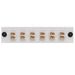 Leviton LGX 6-Pack Plate With LC Duplex Adapters Beige Phosphor Bronze Sleeve 12 Fibers White (APLW6-LDM)