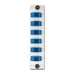 Leviton LGX 6-Pack Plate With SC Adapters Blue Zirconia Ceramic Sleeve 6 Fibers White (APLW6-SCS)