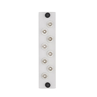 Leviton LGX 8-Pack Plate With ST Adapters Phosphor Bronze Sleeve 8 Fibers White (APLW8-STM)