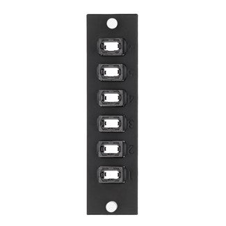 Leviton SDX 6-pk Metal Adapter Plate With Simplex MTP Adapters Key Up To Key Down Black (5F100-6MP)