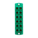 Leviton SDX Precision Molded Plate Green Single-mode/APC OS1/2 Duplex SC 12 Fibers Zirconia Ceramic Sleeve (5F100-2VC)