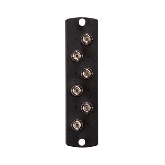 Leviton SDX Precision Molded Plate Black Multimode And Single-Mode Simplex ST Metal 6 Fibers Zirconia Ceramic Sleeve (5F100-6MT)