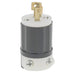 Leviton 15 Amp 125V NEMA ML2P 2P 3W Locking Plug Industrial Grade Grounding MiniLock Black-White (ML2-P)