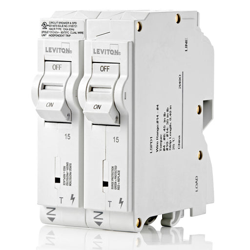 Leviton Plug-On Surge Protection Device 15A Thermal Magnetic (LSPD1-T)