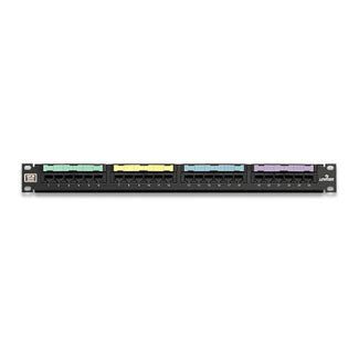 Leviton CAT5e Universal Patch Panel 24-Port 1RU Cable Management Bar Included (5G596-U24)