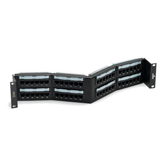 Leviton CAT5e Universal Recessed-Angled Patch Panel 48-Port 2RU (5W597-U48)