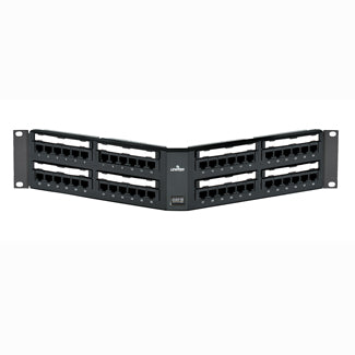 Leviton CAT5e Universal Angled Economy Patch Panel 48 Port 2RU (5G597-U48)