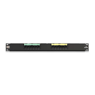 Leviton CAT6 Universal Patch Panel 12-Port 1RU Cable Management Bar Included (69586-U12)
