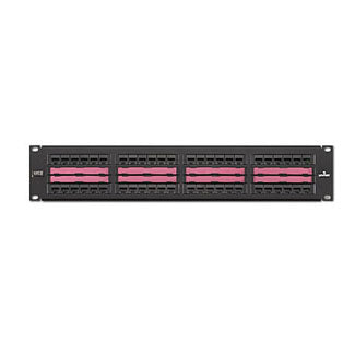 Leviton CAT6 Universal Patch Panel 48-Port 2RU Cable Management Bar Included Centralized Labeling (69586-C48)