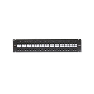 Leviton CAT6 QuickPort Patch Panel 48-Port 2RU Cable Management Bar Included (69270-U48)