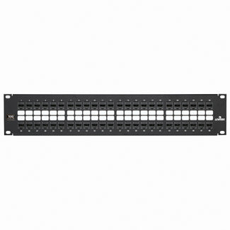 Leviton CAT6a Flat QuickPort Patch Panel 48-Port 2RU (6910G-U48)