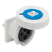 Leviton 20 Amp 250V 2P 3W Outlet North American Pin And Sleeve Receptacle Industrial Grade IP67 Watertight Blue (320R6W)