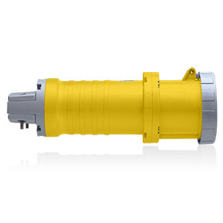 Leviton 100 Amp 125V 2P 3W North American Pin And Sleeve Connector Industrial Grade IP67 Watertight Yellow (3100C4W)
