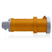 Leviton 100 Amp 125/250V 3P 4W North American Pin And Sleeve Connector Industrial Grade IP67 Watertight Orange (4100C12W)