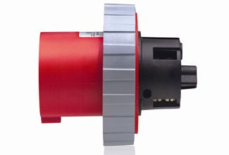 Leviton 60 Amp 480V 2P 3W Inlet North American Pin And Sleeve Inlet Industrial Grade IP67 Watertight Red (360B7W)