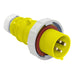 Leviton 20 Amp 125V 2P 3W North American-Rated Pin And Sleeve Plug Industrial Grade IP67 Watertight Yellow (320P4W)