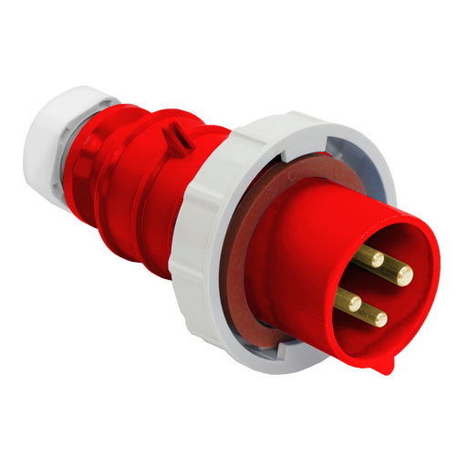 Leviton 20 Amp 480V 2P 3W North American-Rated Pin And Sleeve Plug Industrial Grade IP67 Watertight Red (320P7W)