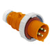 Leviton 20 Amp 125/250V 3P 4W North American-Rated Pin And Sleeve Plug Industrial Grade IP67 Watertight Orange (420P12W)