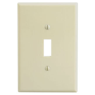 Leviton 1-Gang Toggle Device Switch Wall Plate Oversized Thermoset Device Mount Ivory (86101)