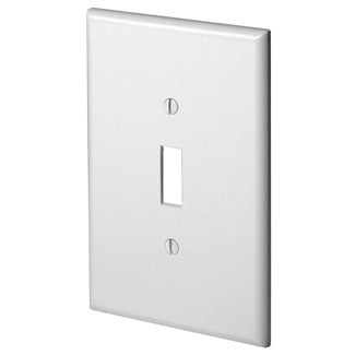 Leviton 1-Gang Toggle Device Switch Wall Plate Oversized Thermoset Device Mount White (88101)