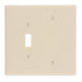 Leviton 2-Gang 1-Toggle 1-Blank Device Combination Wall Plate Oversized Thermoset Box Mount Ivory (86106)