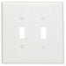 Leviton 2-Gang Toggle Device Switch Wall Plate Oversized Thermoset Device Mount White (88109)