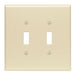 Leviton 2-Gang Toggle Device Switch Wall Plate Oversized Thermoset Device Mount Ivory (86109)