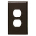 Leviton 1-Gang Duplex Device Receptacle Wall Plate Oversized Thermoset Device Mount Brown (85103)