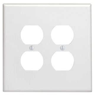 Leviton 2-Gang Duplex Device Receptacle Wall Plate Oversized Thermoset Device Mount Brown (85116)