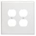 Leviton 2-Gang Duplex Device Receptacle Wall Plate Oversized Thermoset Device Mount Ivory (86116)