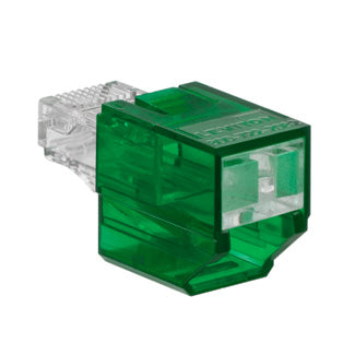 Leviton Port Blocker Secure RJ Green - Transparent (SRJPB-G)