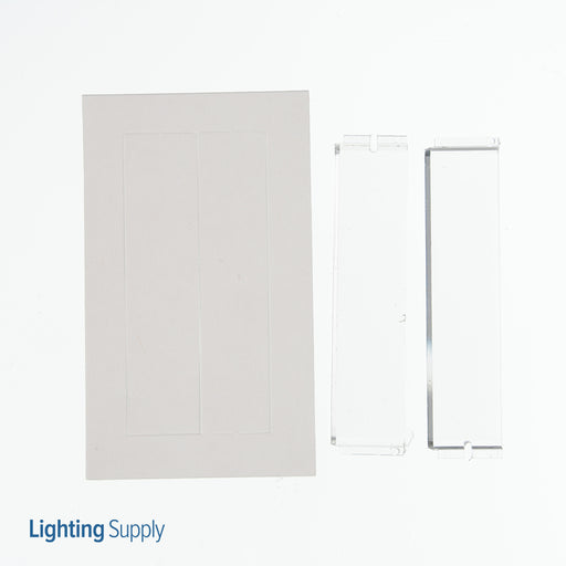 Leviton Port Identification Windows For Use With QuickPort Wall Plates And housings With 2 Plastic covers And Two Black White lab (41080-IDW)