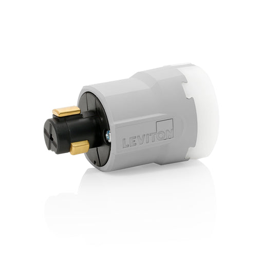 Leviton Power Interlock Device Plug 20A/125V 2P3W Gray (23004-LHG)