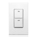 Leviton Provolt Low Voltage Switch 2-Button Compatible With 2-Button Change Kits (RDGSW-2Ex) White With Wall Plate (PLVSW-2LW)