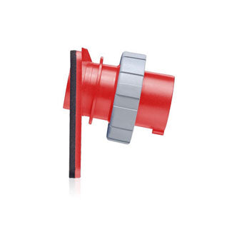 Leviton 20 Amp 480V 2P 3W Inlet North American Pin And Sleeve Inlet Industrial Grade IP67 Watertight Red (320B7W)