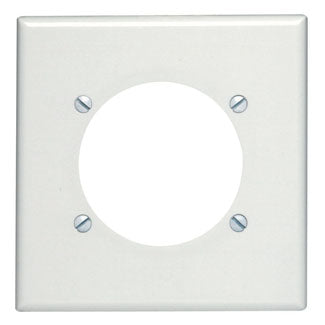 Leviton 2-Gang Midway Size Wall Plate 2.465 Inch diameter Hole 30A And 50a Power Receptacle Light Almond (80530-T)