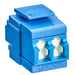 Leviton QuickPort Duplex LC Adapter Shuttered Blue/Blue (41086-SLL)