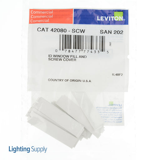 Leviton QuickPort Identification Windows For QuickPlate Tempo And Plastic QuickPort Wall Plates 10-Pack White (42080-SCW)