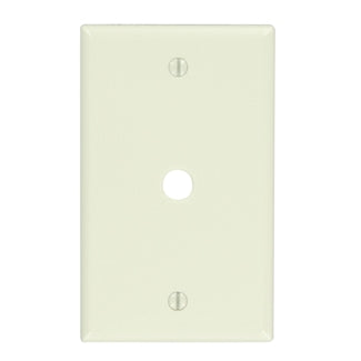 Leviton 1-Gang .406 Inch Hole Device Telephone/Cable Wall Plate Standard Size Thermoset Box Mount Light Almond (78013)