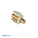Leviton RCA Feedthrough QuickPort Connector Gold-Plated Blue Stripe Ivory Housing (40830-BIL)