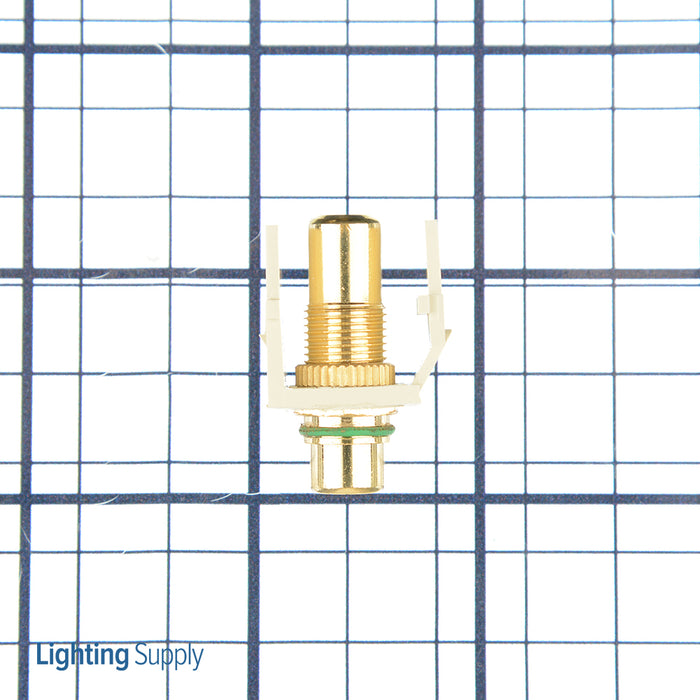 Leviton RCA Feedthrough QuickPort Connector Gold-Plated Green Stripe Ivory Housing (40830-BIV)