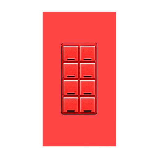 Leviton Red DLV Digital Switch 8-Button Color Change Kit (CKDNK-80R)